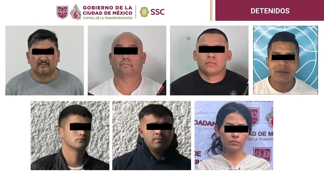 Detienen a siete personas vinculadas a grupo delictivo en tres alcaldías de la CDMX