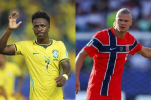 Brasil y Noruega definen su paso al duelo entre Vinicius Junior y Haaland