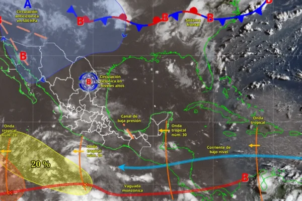 Pronostican lluvias intensas en Durango, Nayarit y Jalisco por monzón y ondas tropicales