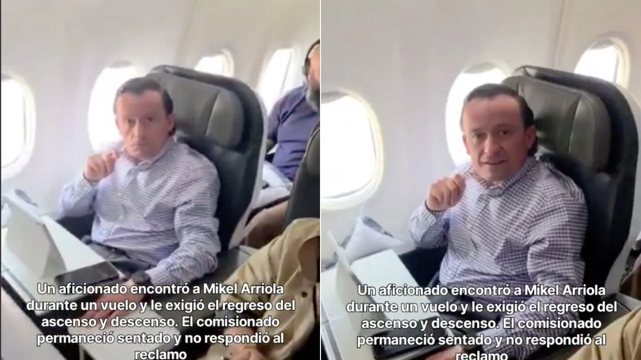 Aficionado encara a Mikel Arriola en vuelo y exige regreso del ascenso